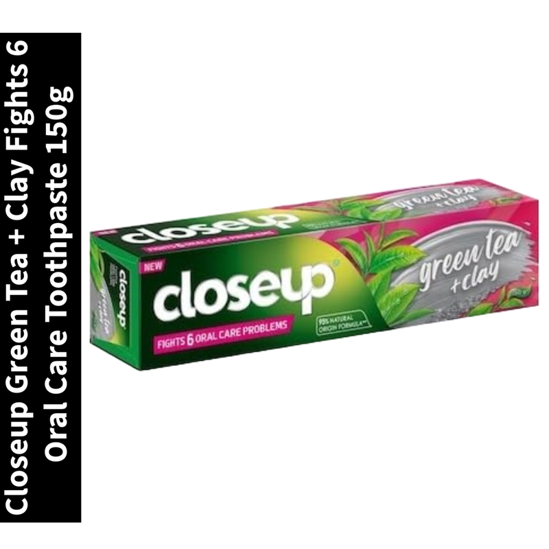 Green Tea + Clay Closeup Fights 6 Oral Care Toothpaste 150g