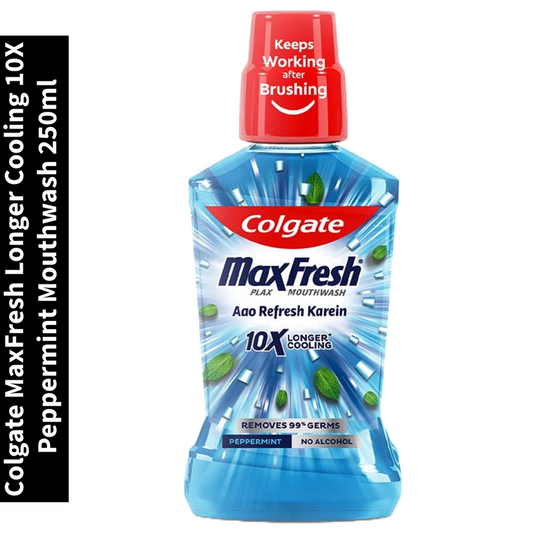 MaxFresh Longer Cooling 10X Colgate Peppermint Mouthwash 250ml