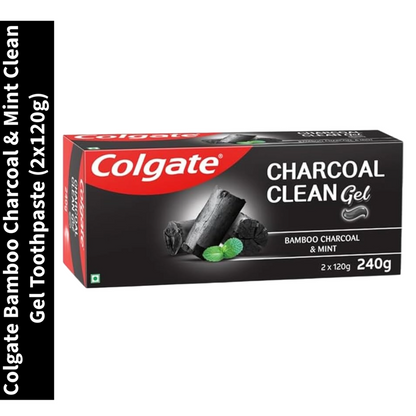 Bamboo Charcoal & Mint Colgate Clean Gel Toothpaste (2x120g)