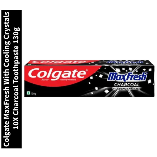 MaxFresh With Cooling Crystals 10X Colgate Charcoal Toothpaste 130g