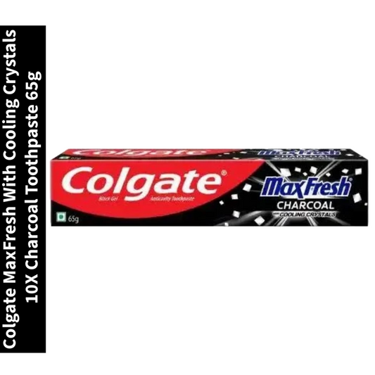 MaxFresh With Cooling Crystals 10X Colgate Charcoal Toothpaste 65g