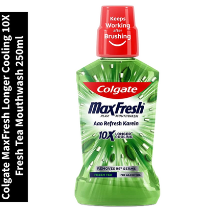 MaxFresh Longer Cooling 10X Colgate Fresh Tea Mouthwash 250ml