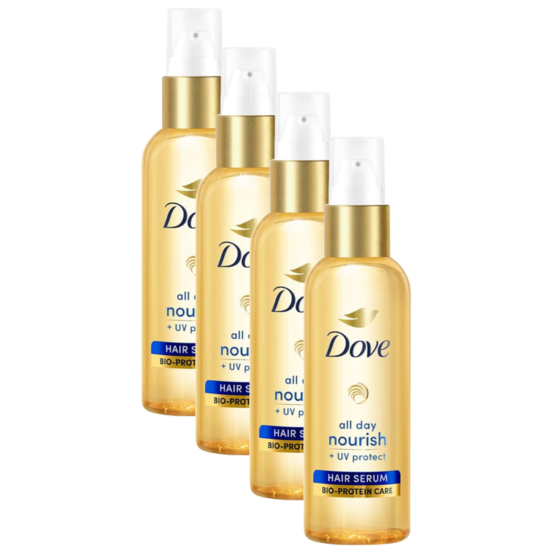 Dove All Day Nourish+ UV Protect Bio-Protein Care Hair Serum 48ml Pack of 4