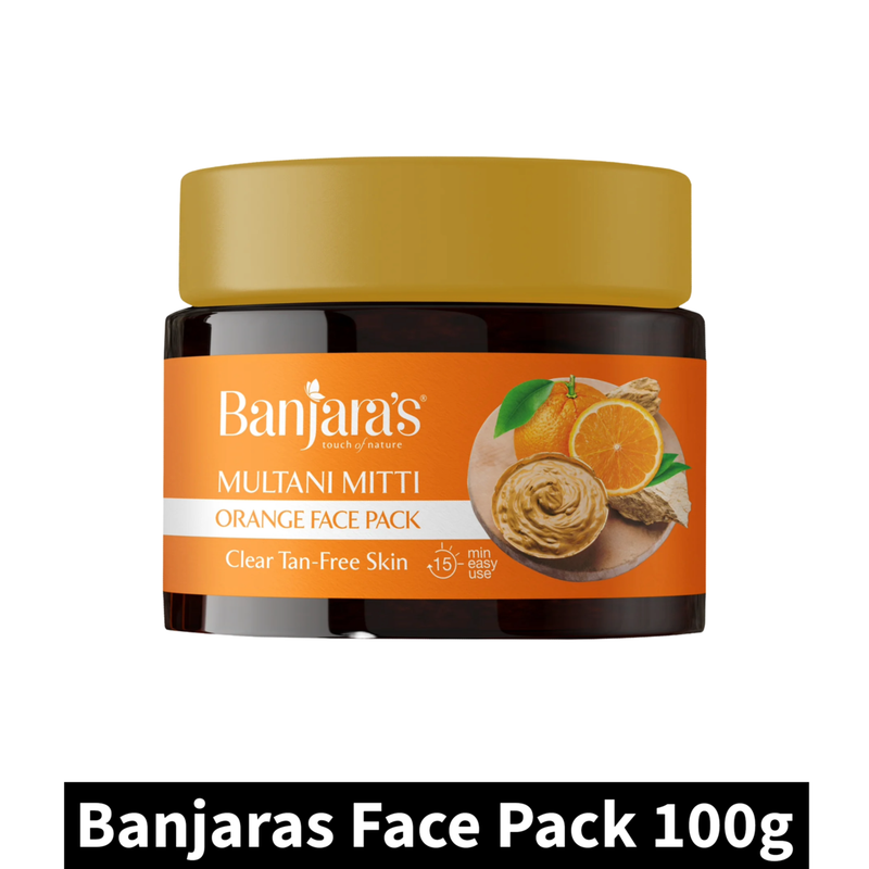 Banjaras Multani Mitti Orange Face Pack (100gm)(Pack of 1)