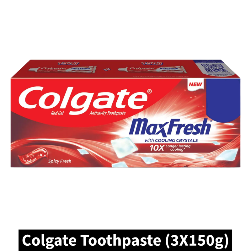 Colgate MaxFresh Spicy Fresh Toothpaste (3X150gm)(Pack of 1)