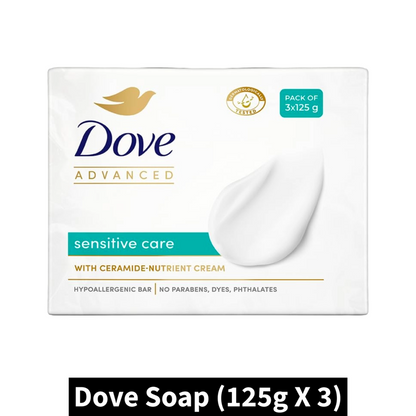 Dove Advanced Sensitive Care Bar (125gm X 3)(Pack of 1)