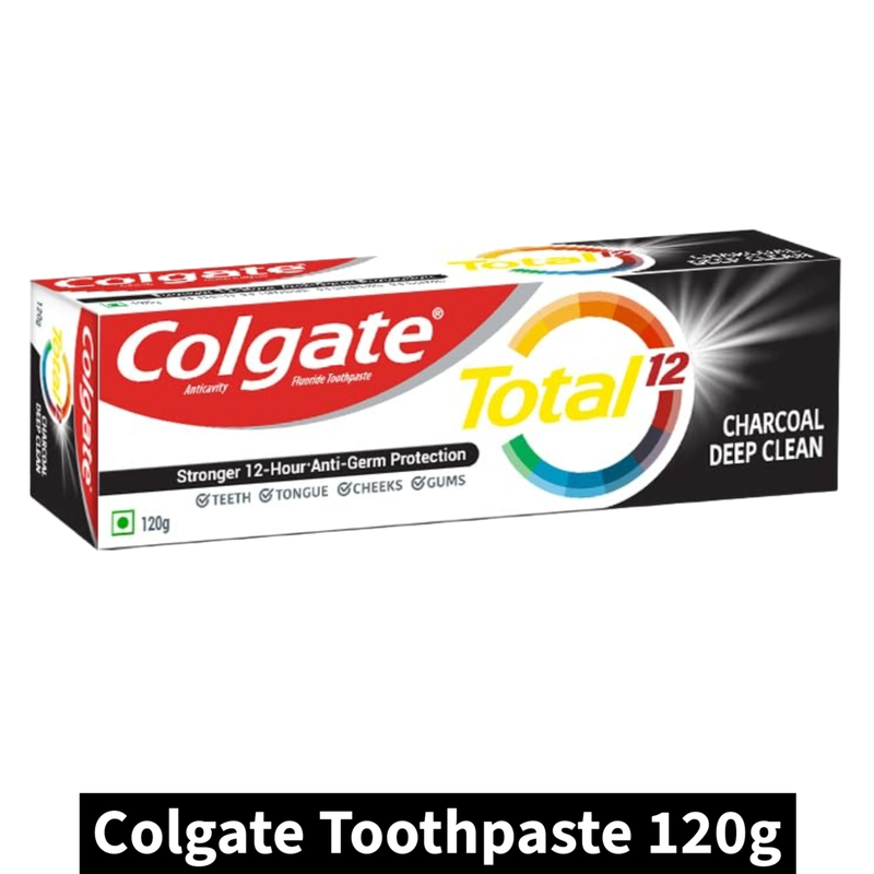 Colgate Total 12 Charcoal Deep Clean Toothpaste (120gm)(Pack of 1)