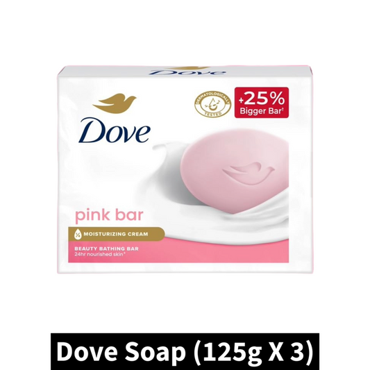 Dove Pink Bar (125gm X 3)(Pack of 1)