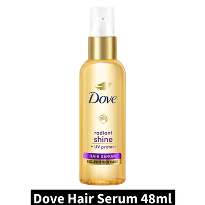 Dove Radiant Shine+ UV Protect Hair Serum (48ml)(Pack of 1)