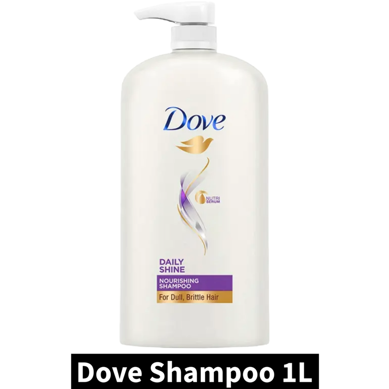 Dove Daily Shine Nutri Serum Shampoo (1L)(Pack of 1)