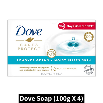 Dove Care & Protect Beauty Bathing Bar (100gm X 4)(Pack of 1)