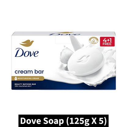 Dove Moisturizng Cream Bar (125gm X 5)(Pack of 1)