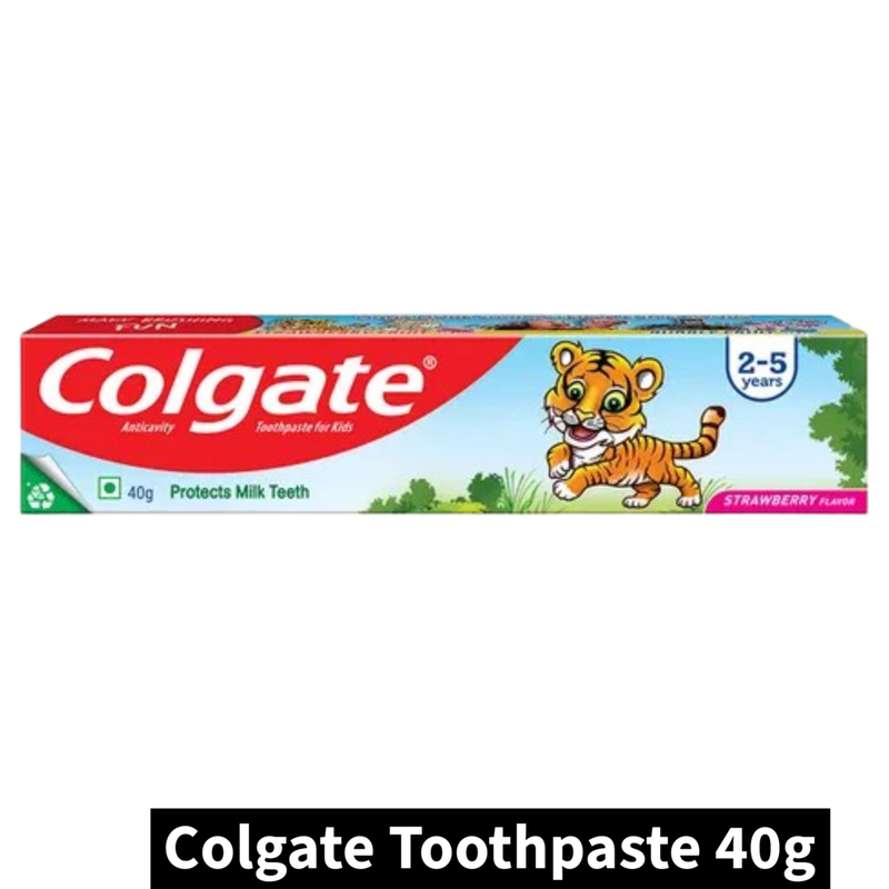 Colgate Strawberry Protects Milk Tiger Kids Toothpaste (40gm)(Pack of 1)