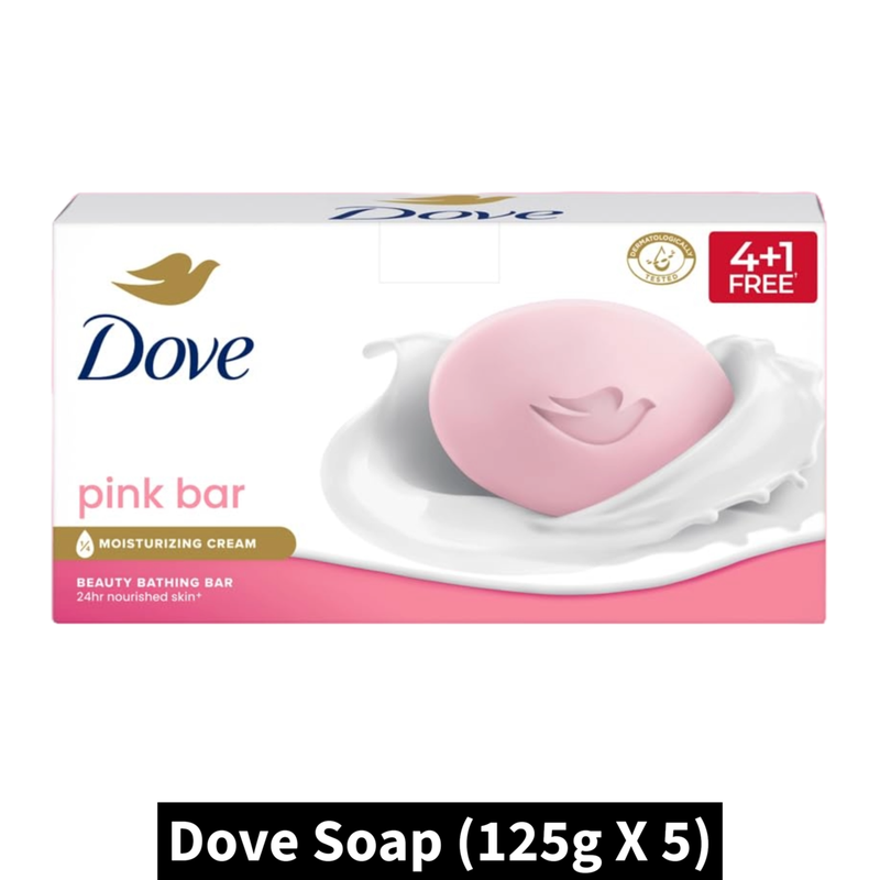 Dove Pink Bar (125gm X 5)(Pack of 1)