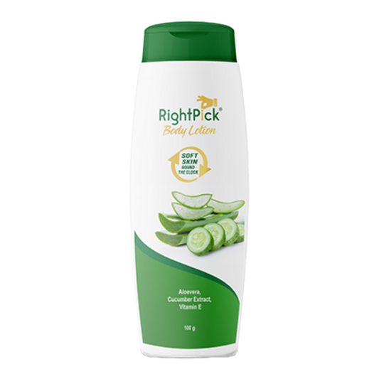 RightPick Aloevera Cucumber Extract, Vitamin E Body Lotion 100g