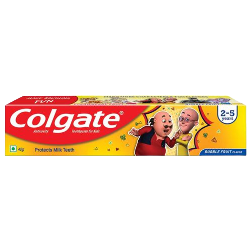 Colgate Bubbles Fruit Protects Milk Motu Patlu Anticavity Kids Toothpaste 40g