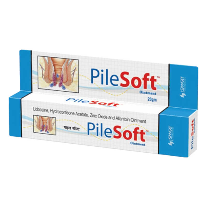 Pilesoft Hydrocortisone Acetate Zinc Oxide & Allantoin Ointment 20g