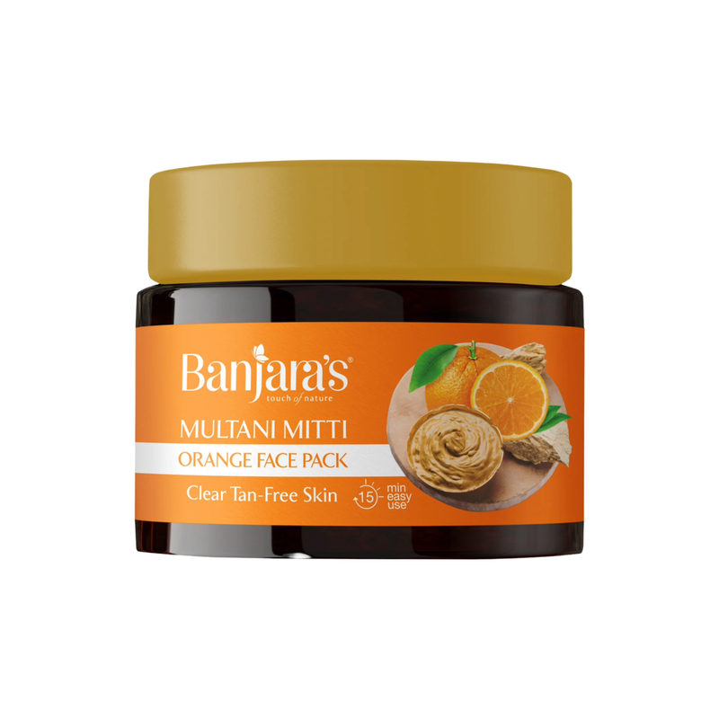 Banjaras Multani Mitti Orange Glowing Skin Face Pack 100g