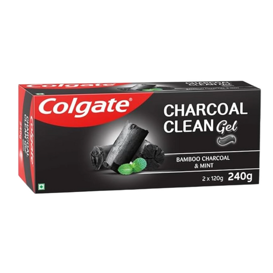 Colgate Bamboo Charcoal & Mint Clean Gel Toothpaste (2x120g)