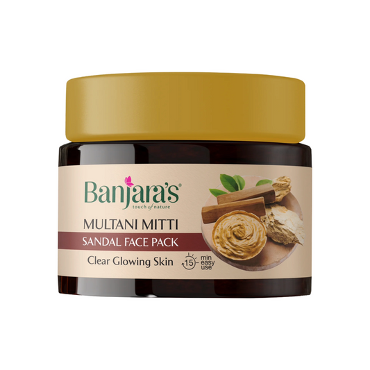 Banjaras Multani Mitti Sandal Glowing Skin Face Pack 100g