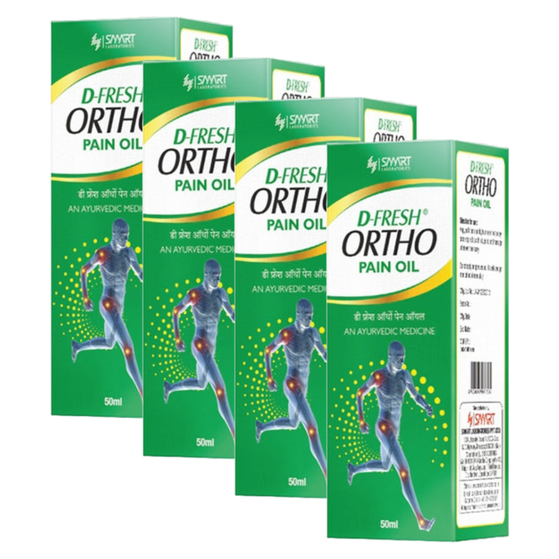 D-Fresh Ortho Ayurvedic Pain Oil 50ml Pack of 4