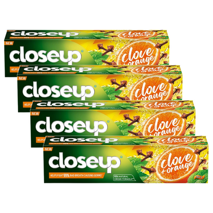 Closeup Clove + Orange Helps Fight 99% Toothpaste 150g Pack of 4