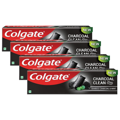 Colgate Bamboo Charcoal & Mint Clean Gel Toothpaste 120g Pack of 4