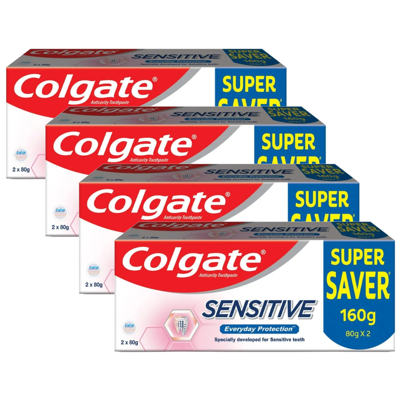 Colgate Sensitive Everyday Protection Anticavity Toothpaste (2x80g) Pack of 4