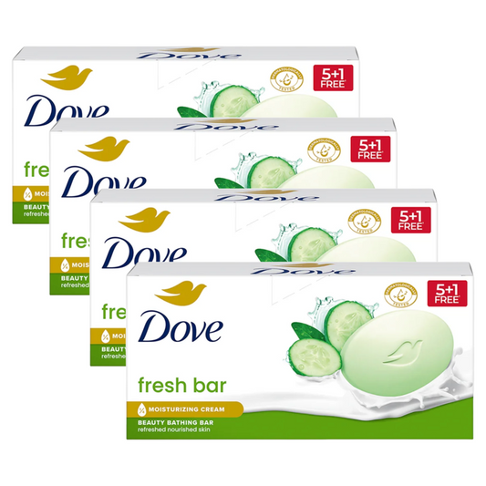 Dove Fresh Moisture Beauty Bathing Bar (75g X 6) Pack of 4