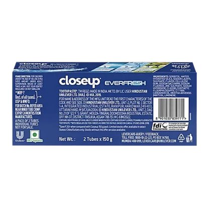 Closeup Everfresh Triple Fresh Formula Toothpaste (150g x 2) Pack of 2