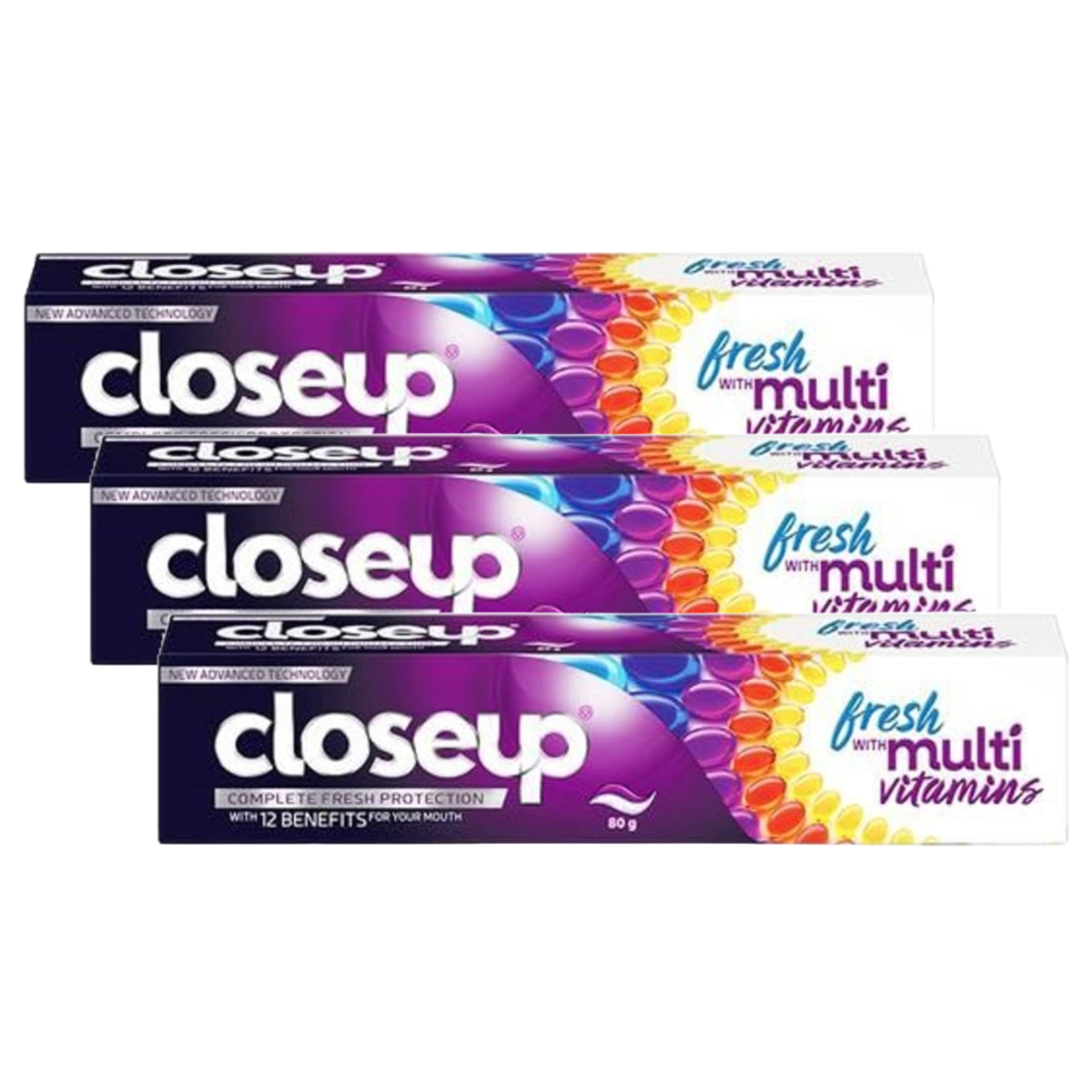 Closeup Complete Fresh With Multi Vitamins Toothpaste 80g Pack of 3