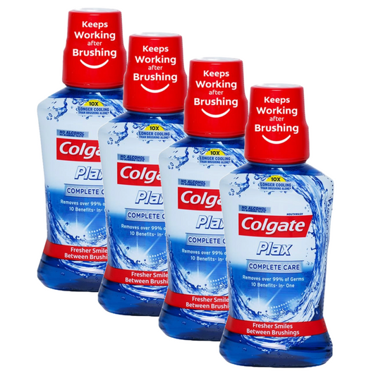 Colgate Plax Longer Cooling 10X Complete Care Mouthwash 250ml Pack of 4