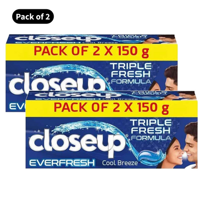 Closeup Triple Fresh Formula Toothpaste (150g x 2)(Pack of 2)