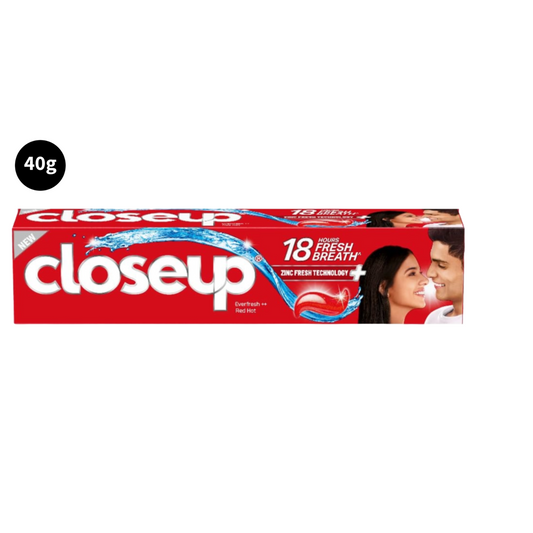 Closeup Everfresh Red Hot Toothpaste 18 Hours Fresh Breath 40gm