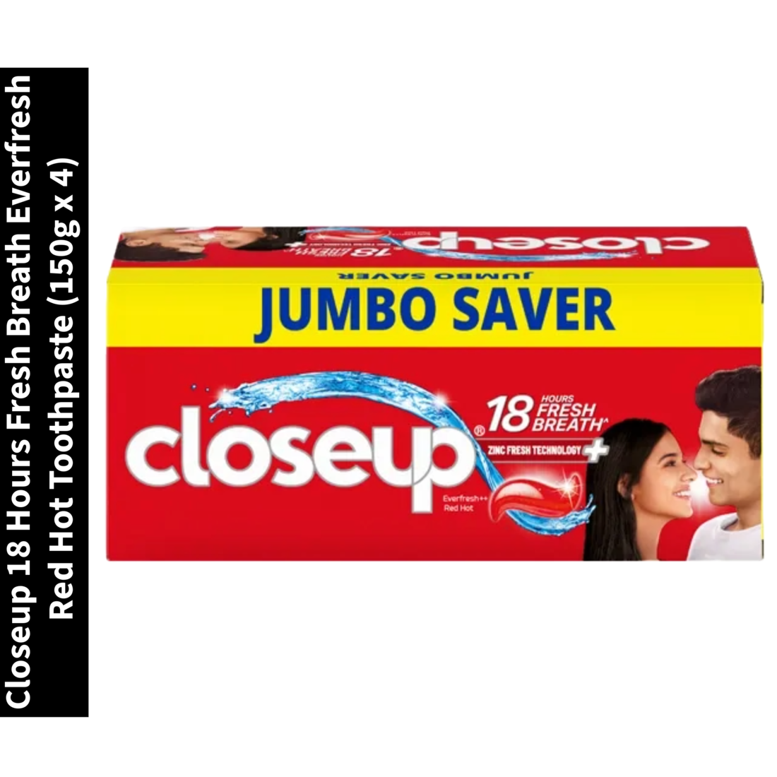 Closeup Everfresh Red Hot Toothpaste 18 Hours Fresh Breath (150gm x 4)