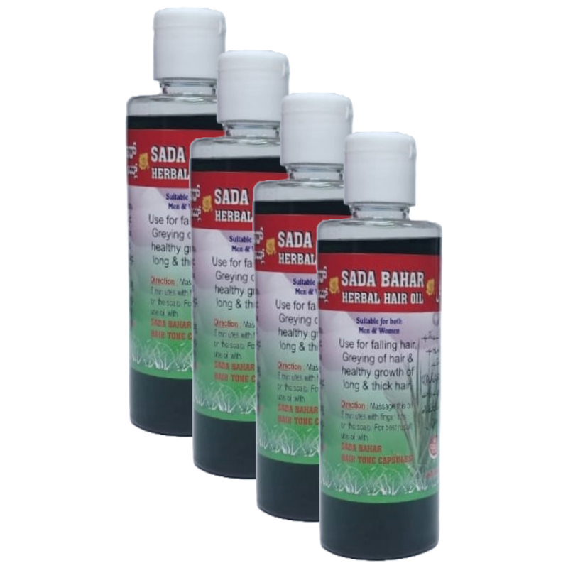 Sada Bahar Herbal Long & Thick Hair Oil 200ml Pack of 4