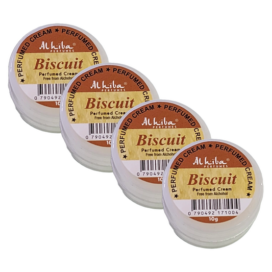 Al Hiba Biscuit Perfume Body Cream 10g Pack of 4