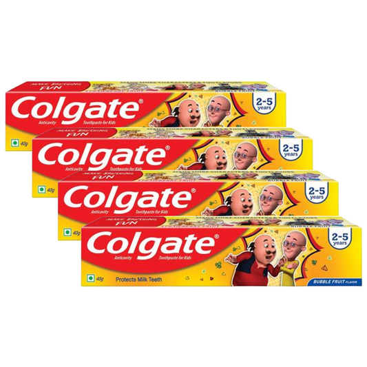 Colgate Bubbles Fruit Protects Milk Motu Patlu Anticavity Kids Toothpaste 40g Pack of 4