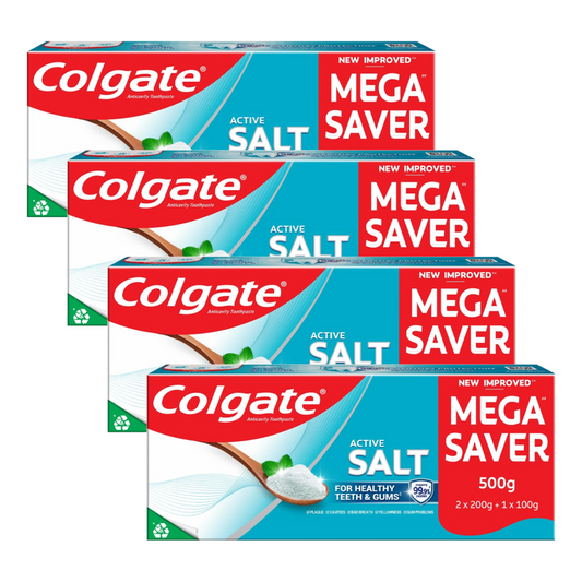 Colgate Active Salt Anticavity Healthy Teeth & Gums Toothpaste 500g Pack of 4