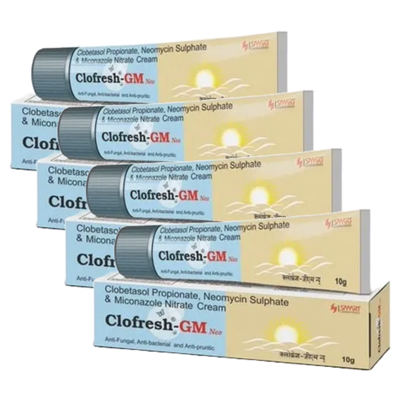 Clofresh GM Neo Anti-Fungal Cream 10g Pack of 4