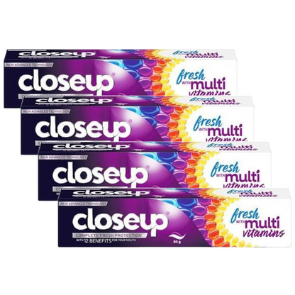 Closeup Complete Fresh With Multi Vitamins Toothpaste 80g Pack of 4