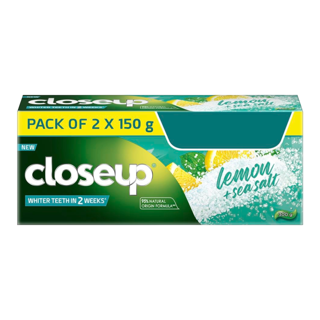 Closeup Lemon + Sea Salt Whiter Teeth Toothpaste (150g x 2)