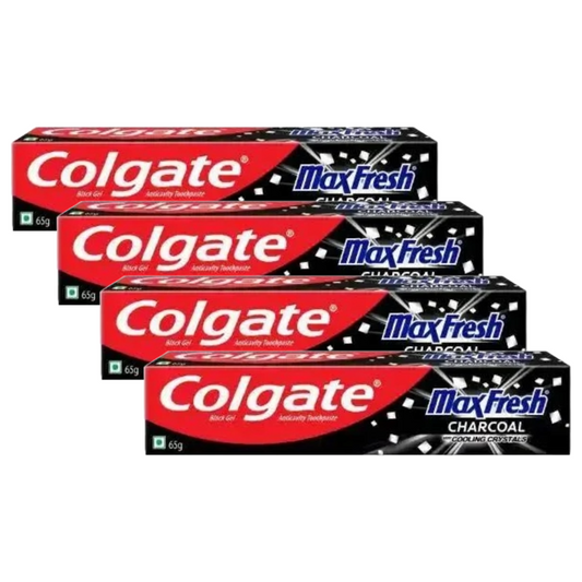 Colgate MaxFresh With Cooling Crystals 10X Charcoal Toothpaste 65g Pack of 4