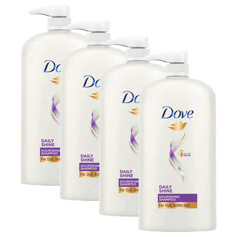 Dove Nutri Serum Daily Shine Shampoo 1L Pack of 4