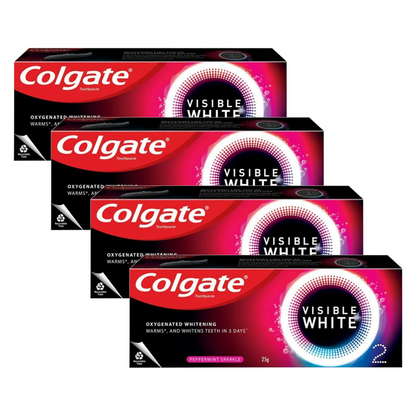 Colgate Visible White Oxygenated Whitening 2 Toothpaste 25g Pack of 4