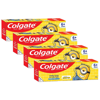 Colgate Bubble Fruit Minions Anticavity Kids Toothpaste 80g Pack of 4