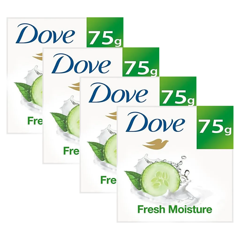 Dove Fresh Moisture Beauty Bathing Bar 75g Pack of 4