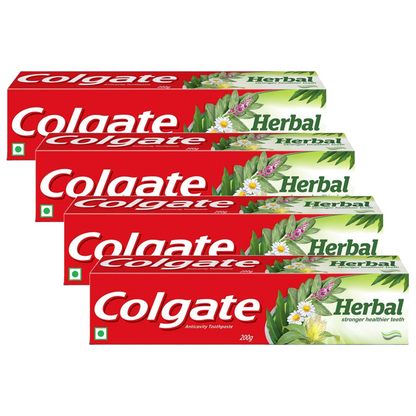 Colgate Herbal Anticavity Stronger Healthier Toothpaste 200g Pack of 4