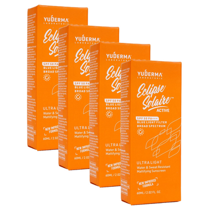 Yuderma Eclipse Solaire Active Mattifying Sunscreen SPF 50 Pa+++ 60ml Pack of 4