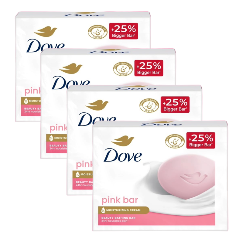 Dove Pink Beauty Bathing Bar (125g X 3) Pack of 4